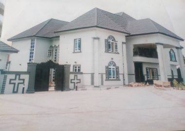 A duplex with 5 bedrooms, 2 sitting rooms, and a chapel at Okpanam road Asaba Delta state.