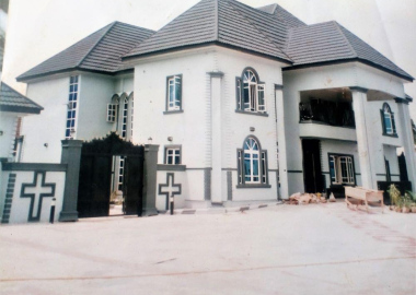 A duplex with 5 bedrooms, 2 sitting rooms, and a chapel at Okpanam road Asaba Delta state.